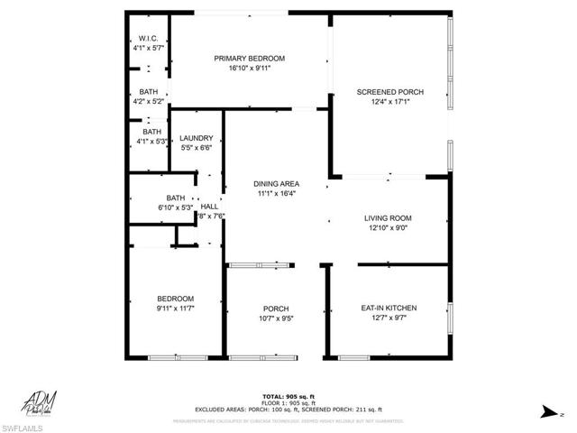 Floor Plan with room dimentions