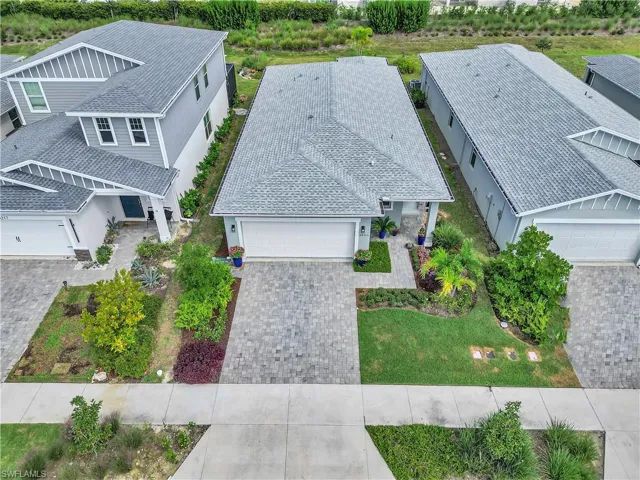 View from above of the property.  Home and lot.