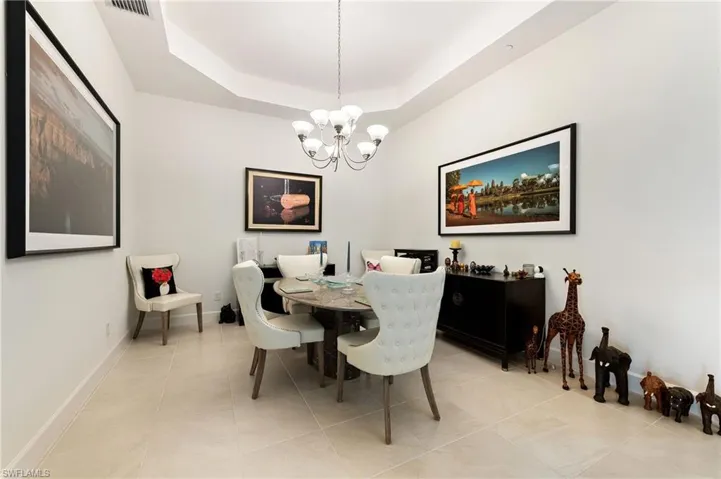 Den, currently being used as a dining room