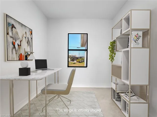 Office space with baseboards