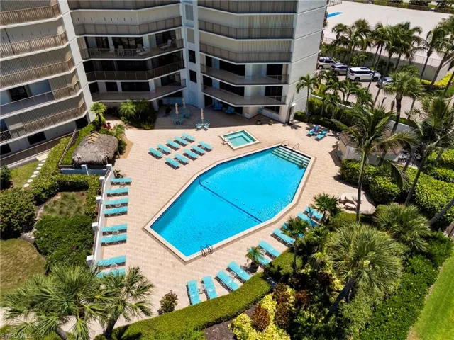 Expansive pool area