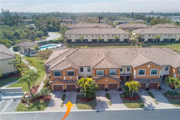 Aerial perspective of suburban area