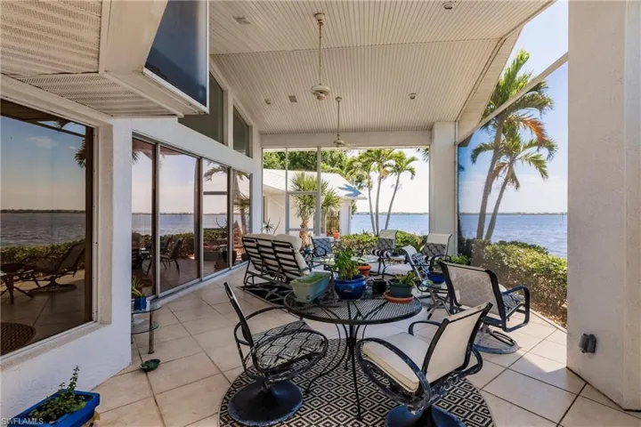 View of patio featuring a water view