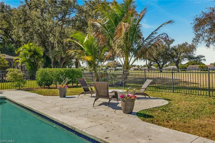 View of pool featuring patio surround