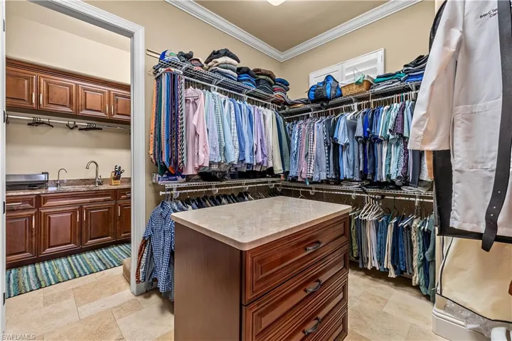 Walk in closet with sink