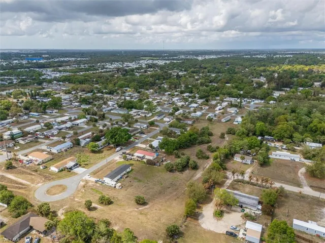 Aerial view of residential area