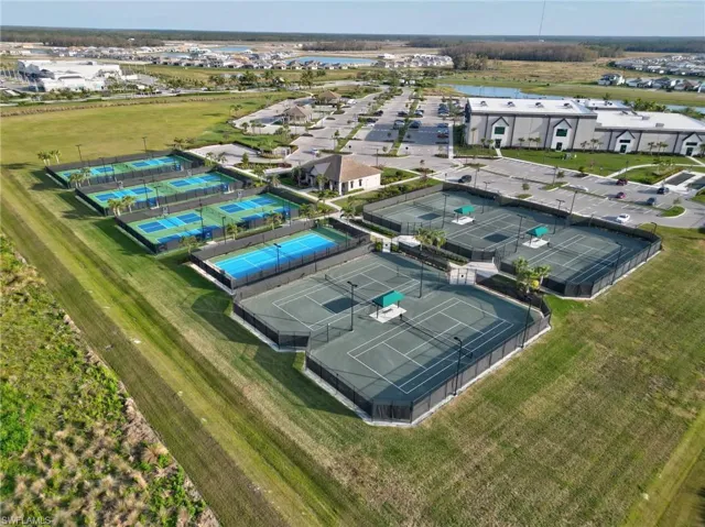 Drone / aerial view of a nearby body of water