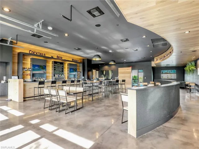 Reception featuring recessed lighting