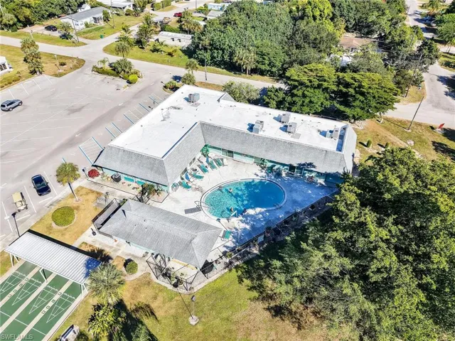 Bird's eye view of a pool