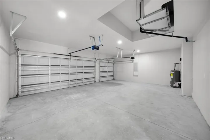 Garage with water heater