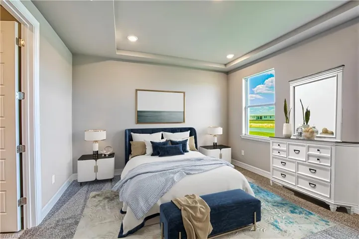 Virtual Stage Bedroom featuring carpet flooring