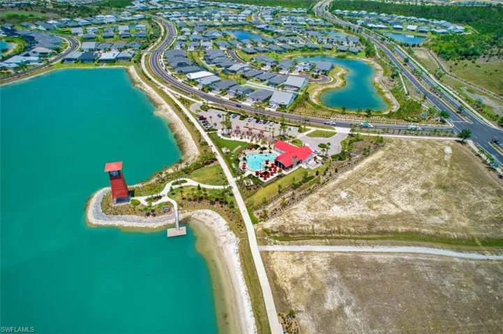 Birds eye view of Babcock Ranch featuring a water view