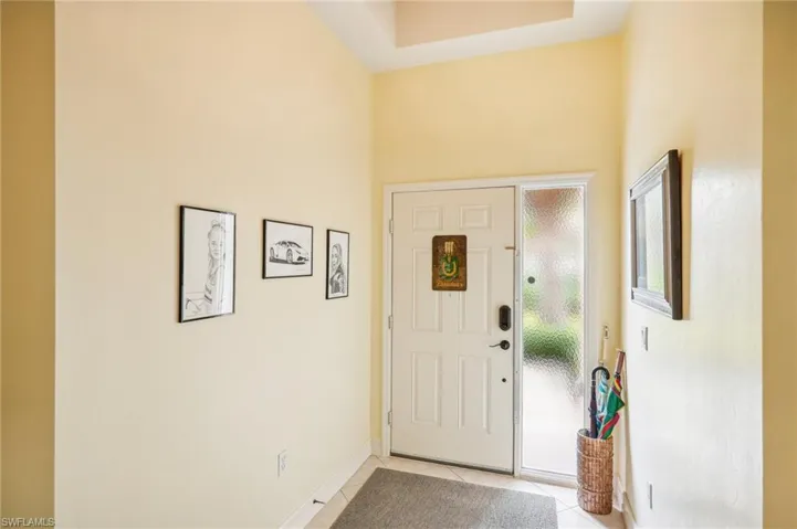 View of tiled foyer entrance