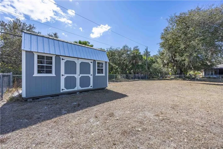 Exterior of the shed