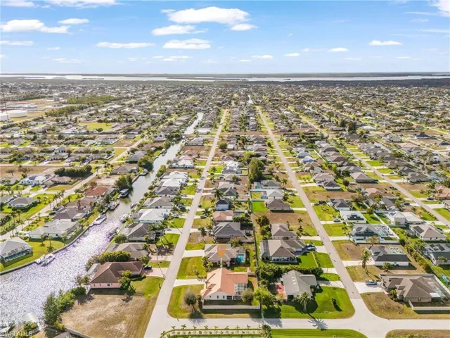 Aerial view of residential area
