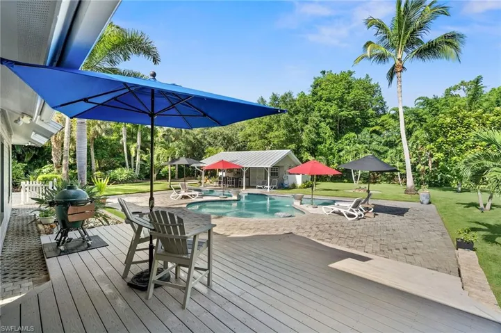 Overlooking resort style pool
