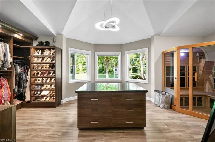 Appointed with California Closet system and infrared sauna
