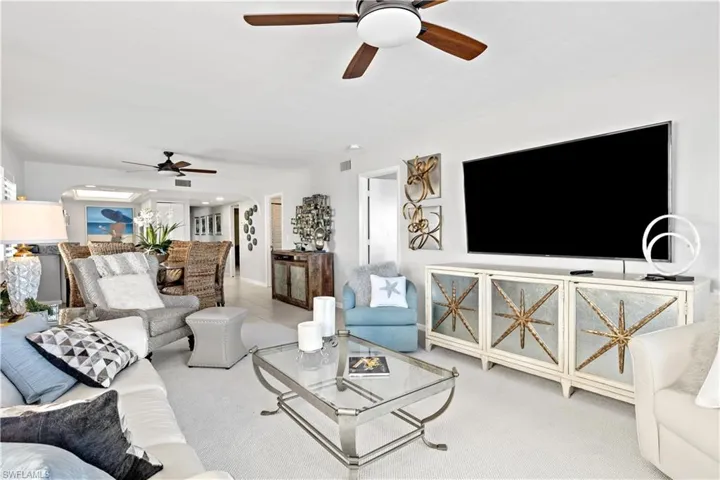 View of carpeted living room