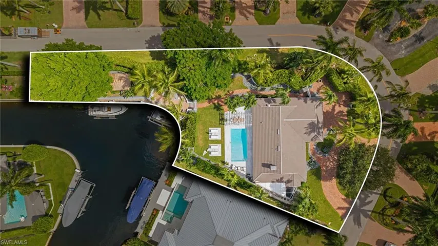 Aerial View Oversized Lot Outline