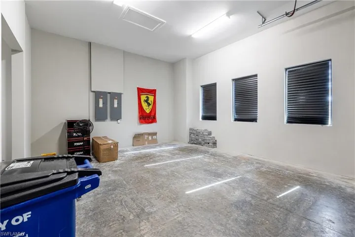 Garage with electric panel