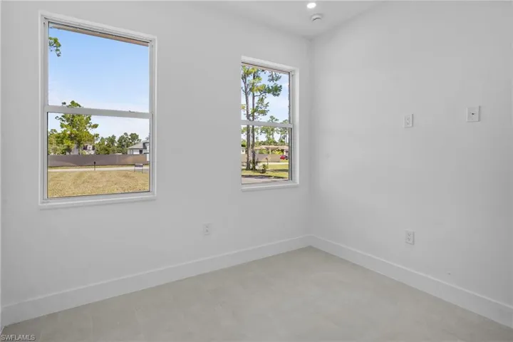 Empty room with baseboards