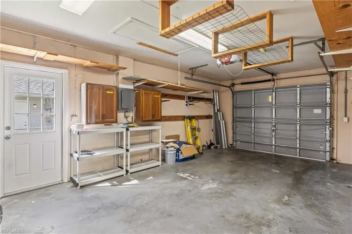 Garage with electric panel