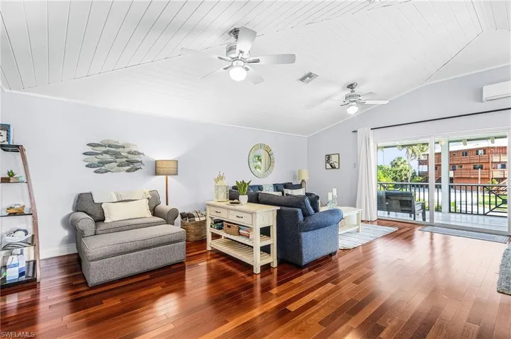 The living room is calming and a wonderful spot to relax and watch the boats in Charlotte Harbor.