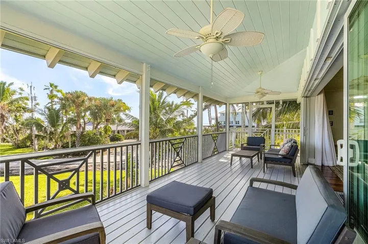 The upstairs deck includes a door leading to an outside deck for grilling.