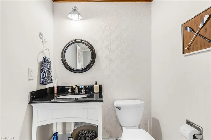Upper Level Powder Room for guests.