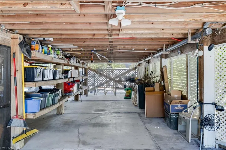 Massive Under Home Storage Area at End of Garage