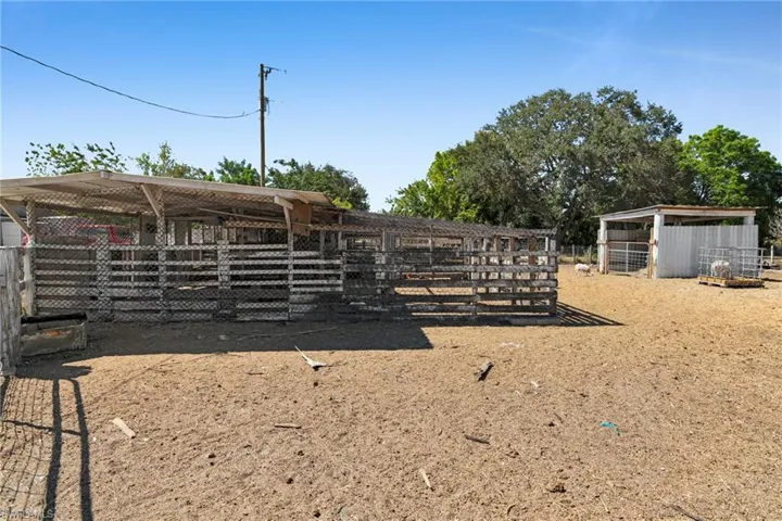 View of horse barn