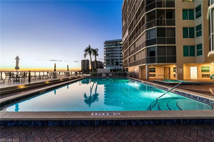 The Community pool at sunset magically transforms into the most beautiful way to end each day.
