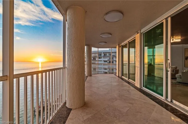 Breathtaking Gulf views and nightly sunsets will become a part of your every day. The spacious balcony wraps around the penthouse condo on two side sides with a private waterfront view from the primary en suite.