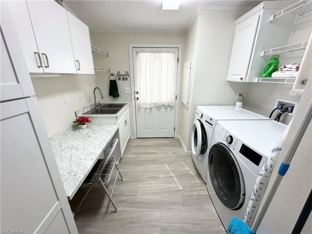 Landry with folding table and extra sink