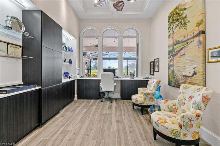 Office with views of golf course