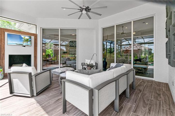 Covered Lanai with fireplace