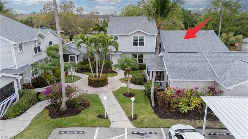 Aerial view of residential area