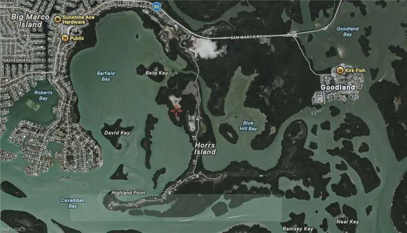 Aerial view of Key Marco Comminity