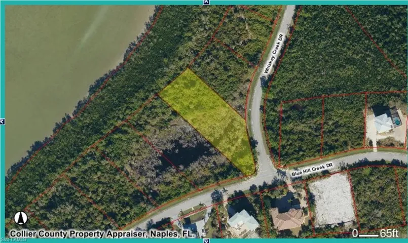 Aerial overview of property's location featuring property parcel outlined