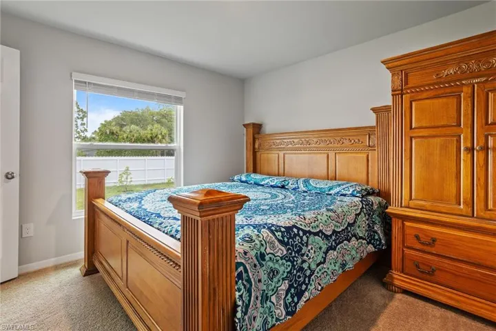 Bedroom with carpet floors