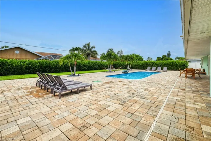 Swimming pool with huge patio