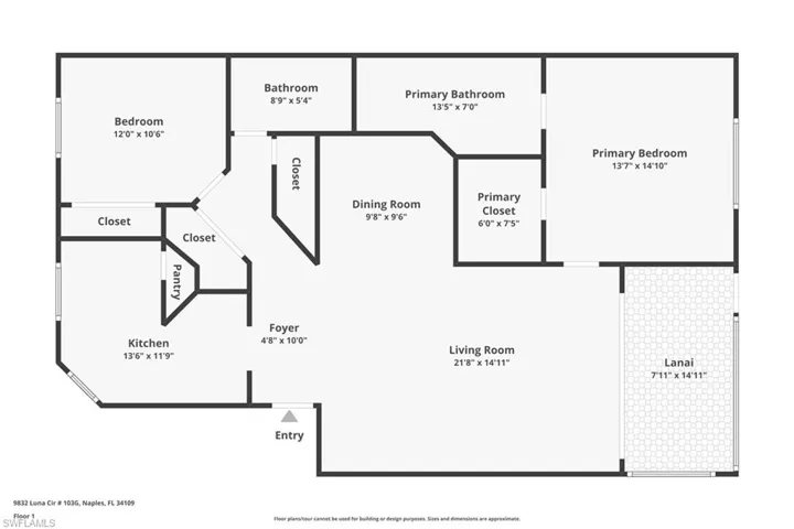 View of floor plan / room layout