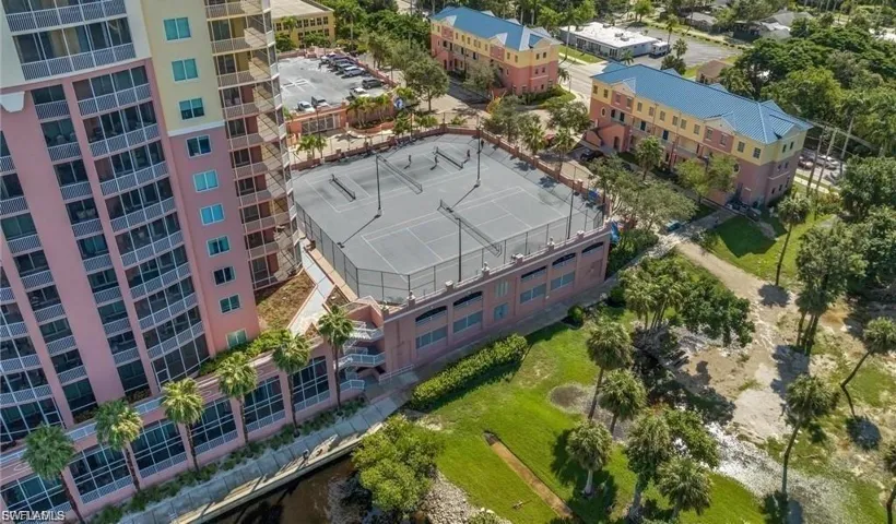 Aerial view of tennis & pickleball courts