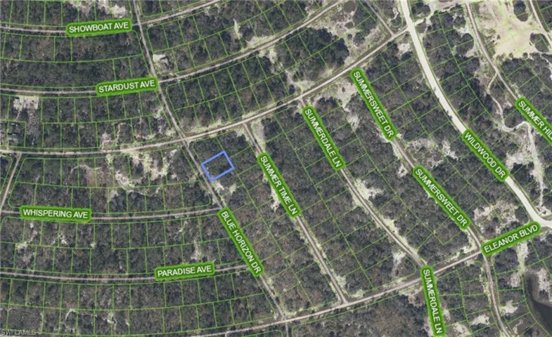 Aerial map of property and surrounding area
