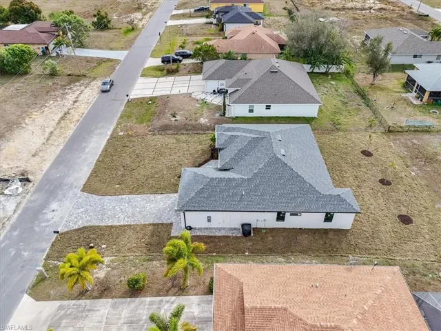 Aerial view of residential area