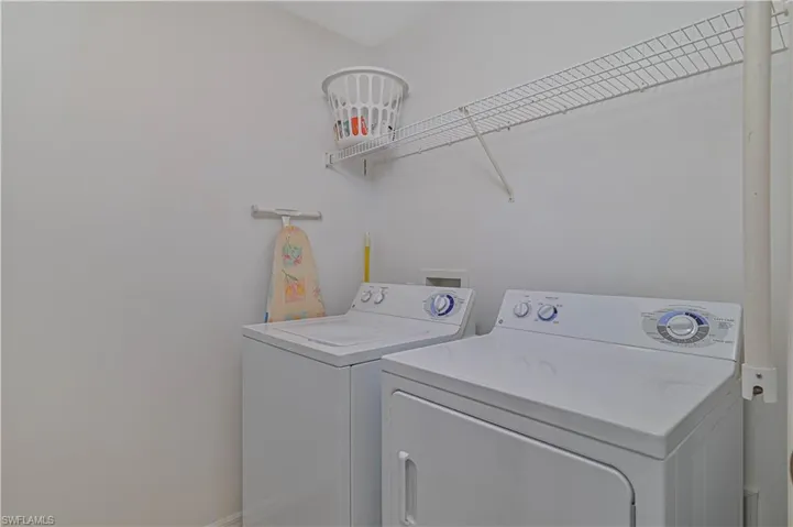The washer and dryer in the laundry room are both in very good condition and can handle small to large loads.