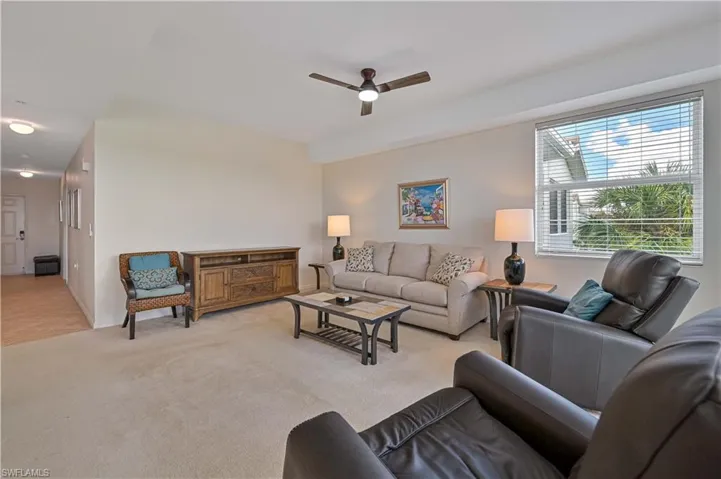 Spacious living area that's already furnished and ready for new owner(s).