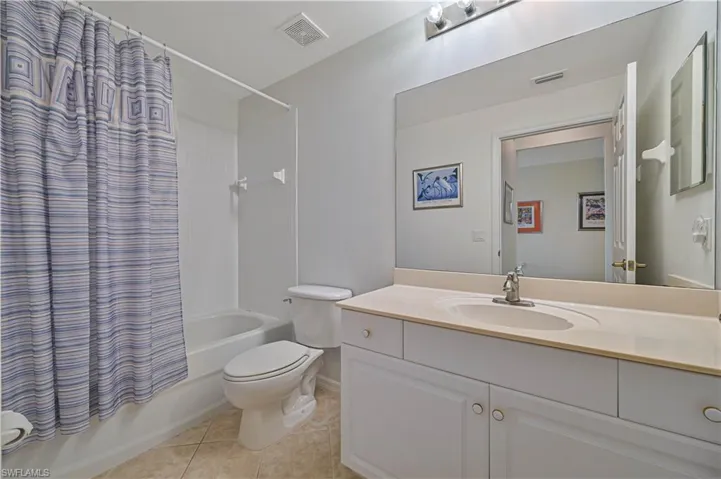 The second bathroom is just as bright and spacious as the primary bathroom.