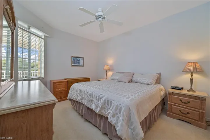The primary bedroom is large and spacious.