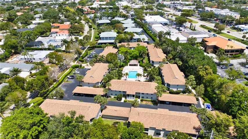 Drone / aerial view with a residential view